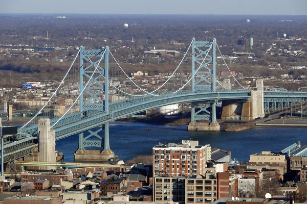 Puente Ben Franklin de Filadelfia — Foto de Stock