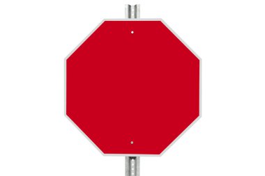 Blank Stop Sign Isolated clipart