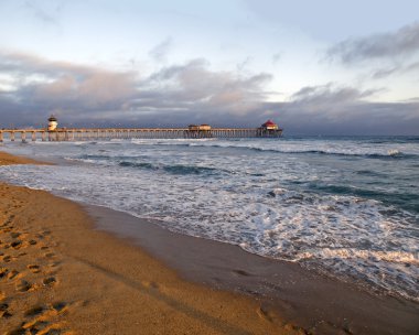 gün batımında huntington beach