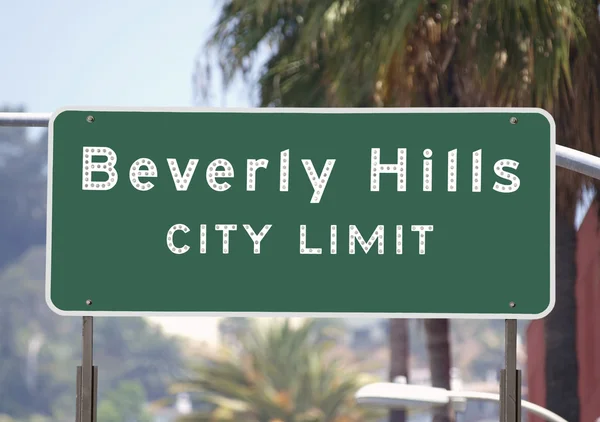 Beverly Hills City Limits Sign — Stock Photo, Image