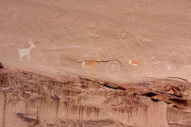 Ancient Anasazi and Navajo Pictographs clipart