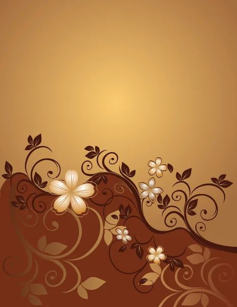 Motif floral avec espace pour le texte — Image vectorielle
