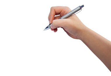 The writer is a woman's hand. clipart