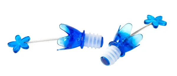 Niebieski plastikowych butelek. — Zdjęcie stockowe