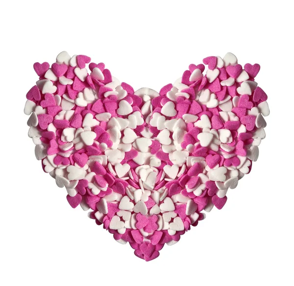Heart of sugar confectionery in the shape of heart — Stock Photo, Image