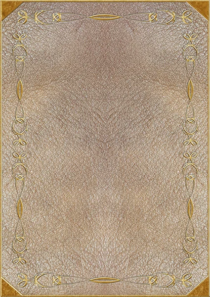 Die Textur der Haut mit goldenen Schriftzügen — Stockfoto