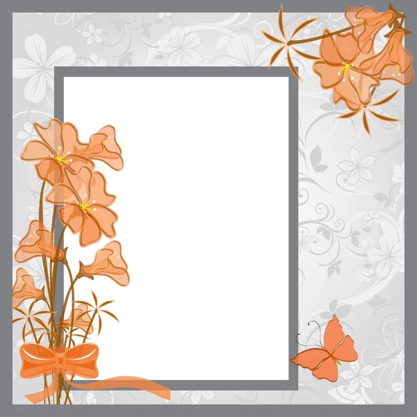 Patrón floral con espacio para texto — Archivo Imágenes Vectoriales