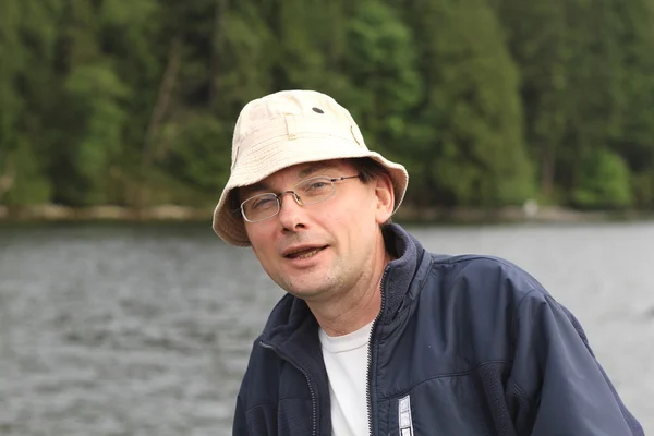 stock image Smiling man in a hat