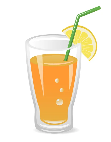 Glass Of Fruit Drink — Stock Vector