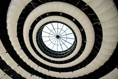 Abstract round ceiling with window on the middle clipart