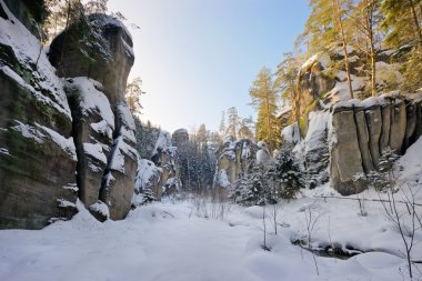 Rock Town during the winter clipart