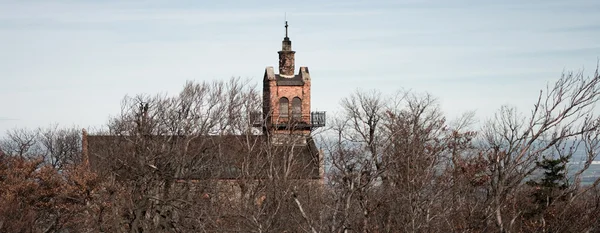 Sleza Bergkirche während des Sturms — Stockfoto