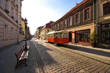 View on the alley in Bydgoszcz, Poland clipart