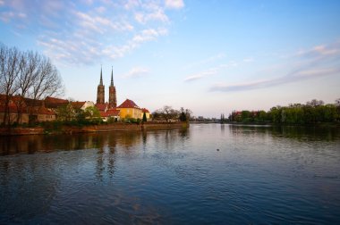 Tum island in Wroclaw, Poland clipart