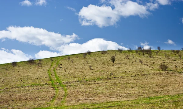 Blick auf den Hügel mit blauem Himmel — Stockfoto