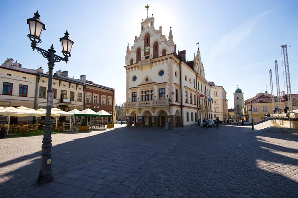 Mercado en Rzeszow, capital de la región de los Cárpatos, Polonia — Foto de Stock