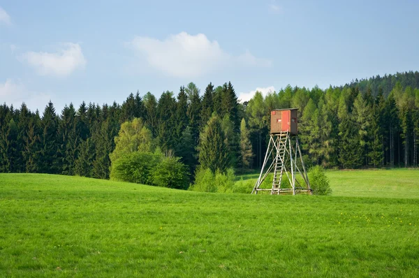 Scenery with hunt tower — Stock Photo, Image