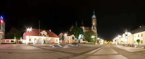 Białystok w nocy, Polska — Zdjęcie stockowe