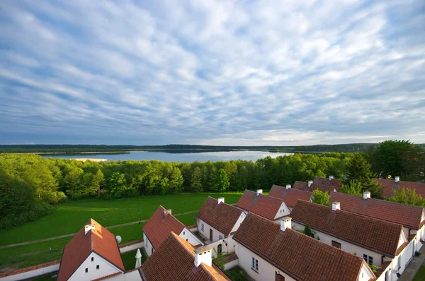 Part of the cloister over the Wigry lake, Poland — Stock Photo, Image