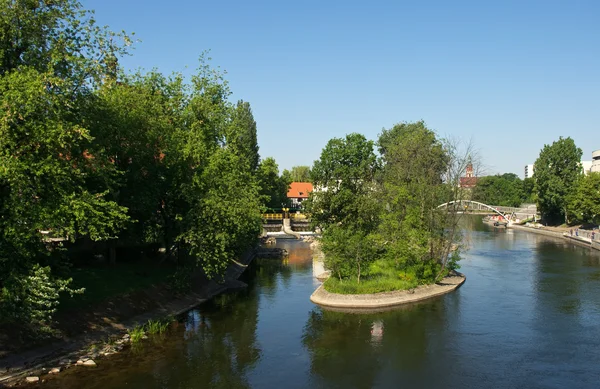 Река Брда в Быдгоще, Польша — стоковое фото