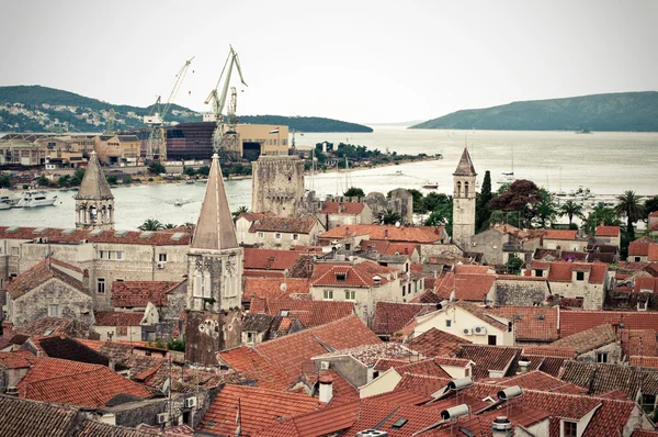 Vista sobre el puerto de Trogir, Croacia — Foto de Stock