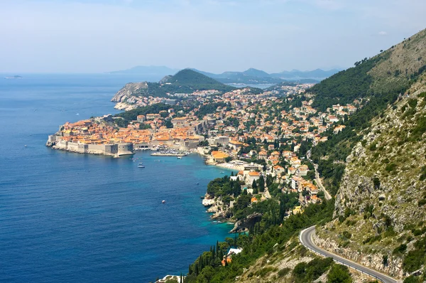 Вид на Дубровник від пагорбів, Хорватія — стокове фото