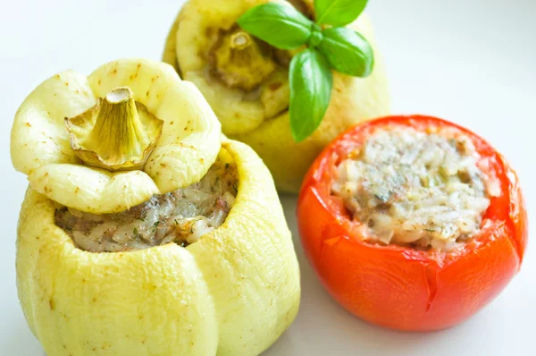 Stuffed peppers and tomato — Stock Photo, Image