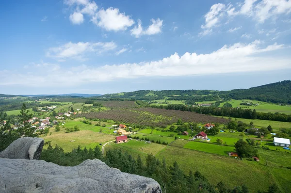 View from the cliff on the village — Stock Photo, Image