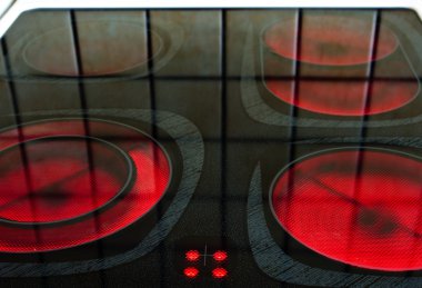 Burners of eletric oven clipart