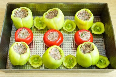 domates ve biber dolması