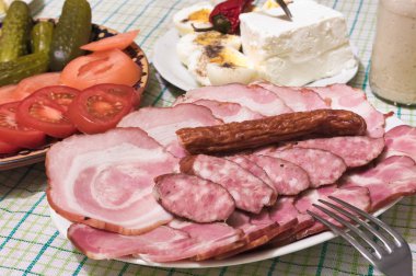 Cold meats clipart