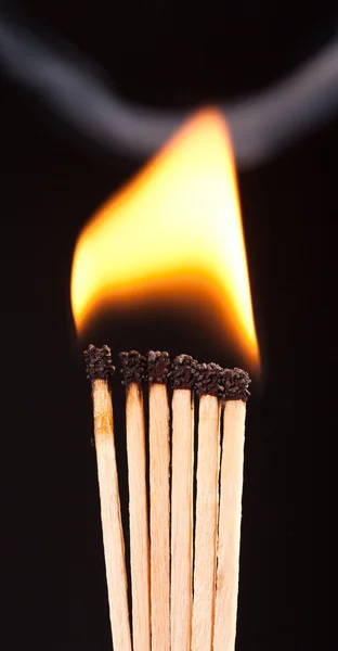 stock image Burning matchs heads (macro)