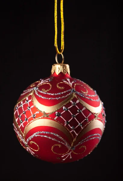 Vánoční červený míček — Stock fotografie