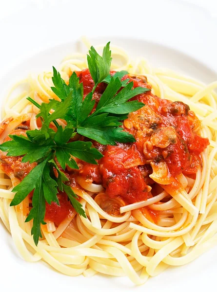 Pasta con mariscos — Foto de Stock