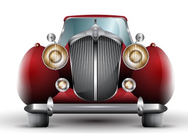 Beautiful Detalited Vintage Car Illustration clipart