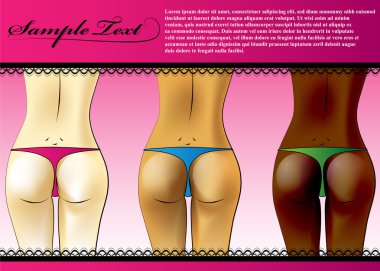 Woman in Panties Background clipart