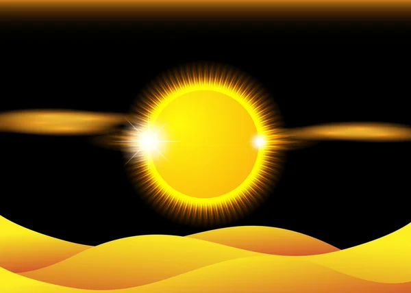 Абстрактний захід сонця над пустелею — стоковий вектор