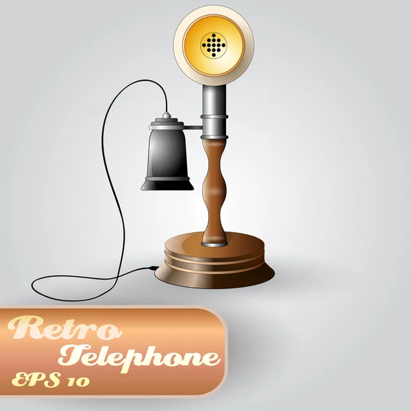 Bonito Vector Retro Telefone — Vetor de Stock