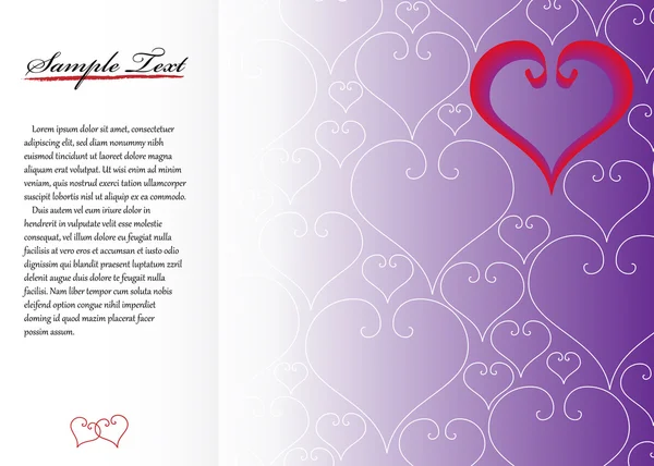 Elegante tarjeta de San Valentín — Vector de stock