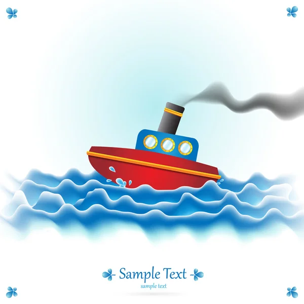 Steamboat vectorillustratie — Stockvector
