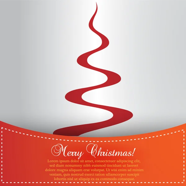 Vánoční přání s stylizovaný strom — Stockový vektor