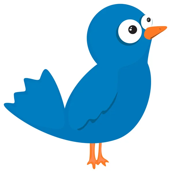 Uccello blu — Vettoriale Stock