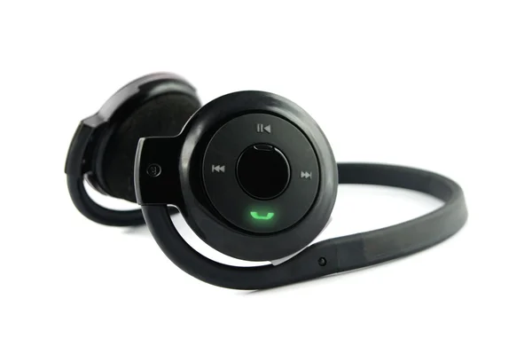 Wireless headset with call symbol highlighted — Stock Photo, Image