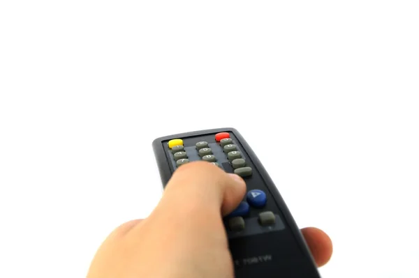 Hand holding remote — Stock Photo, Image