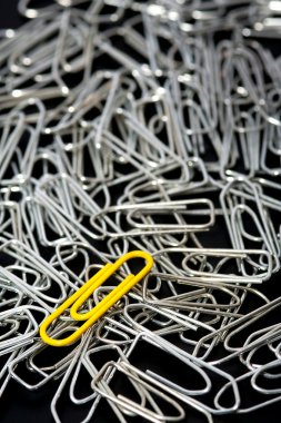 Yellow paper clip clipart