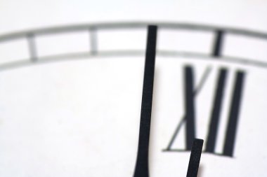 Closeup of a clock clipart