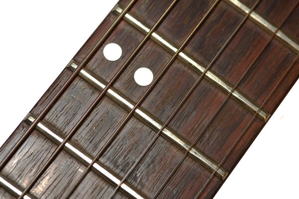 Guitar neck with strings