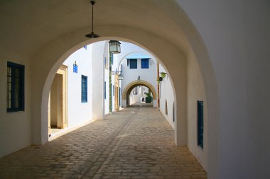 Street of the new Medina, Hammamet, Tunisia clipart