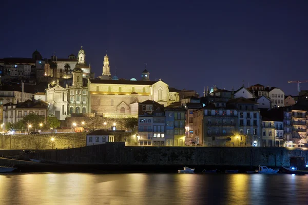 Porto bei Nacht, portugal — Stockfoto