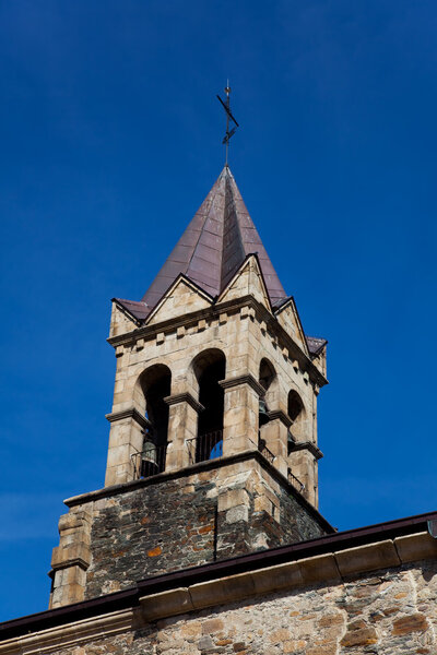 Bell tower of the church of Ponferrada, Leon, Spain